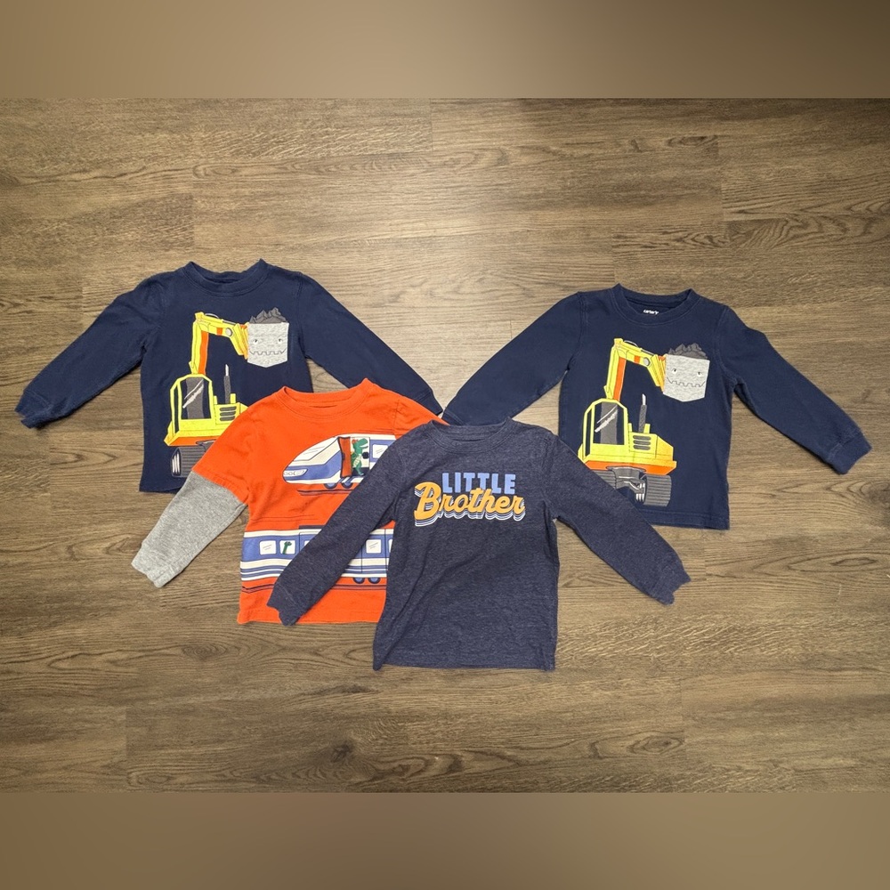 Carter's Set of four 3T Constructionx2, “Little Brother” and Dino Train LSS. - Picture 13 of 13